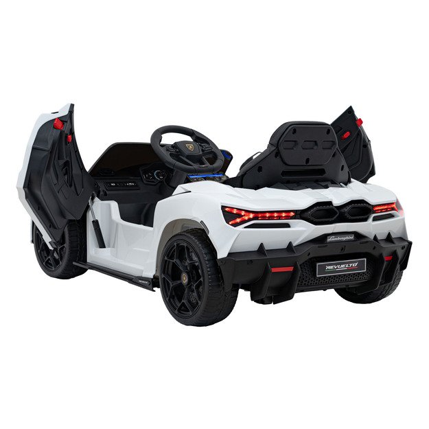Vienvietis elektromobilis vaikams Lamborghini Revuelto, baltas