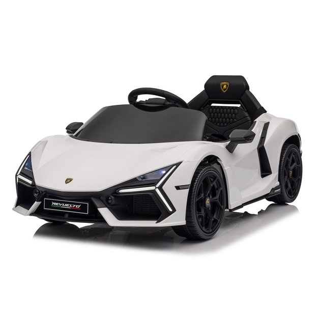 Vienvietis elektromobilis vaikams Lamborghini Revuelto, baltas