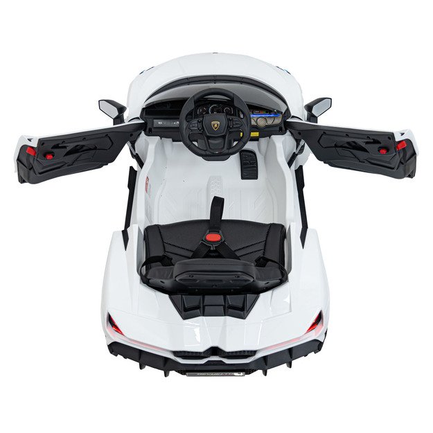 Vienvietis elektromobilis vaikams Lamborghini Revuelto, baltas