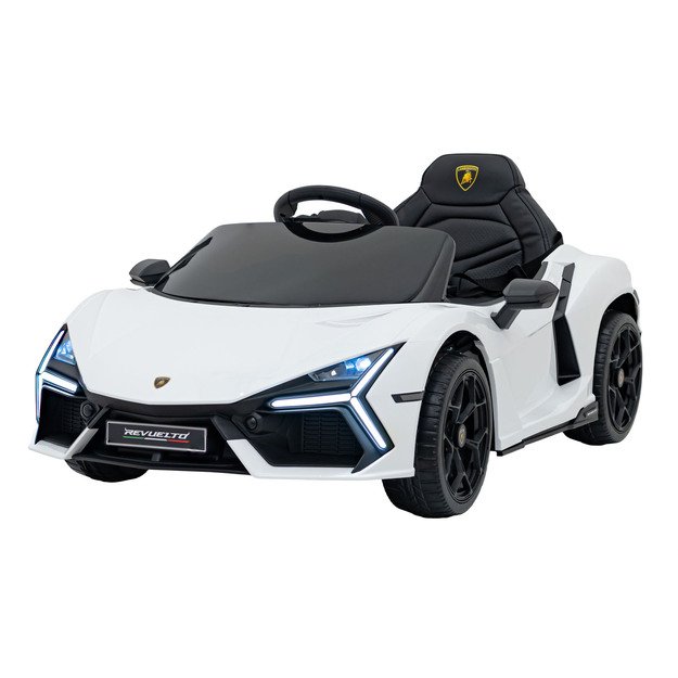 Vienvietis elektromobilis vaikams Lamborghini Revuelto, baltas