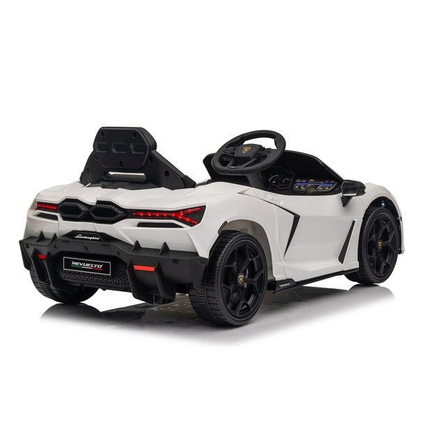 Vienvietis elektromobilis vaikams Lamborghini Revuelto, baltas