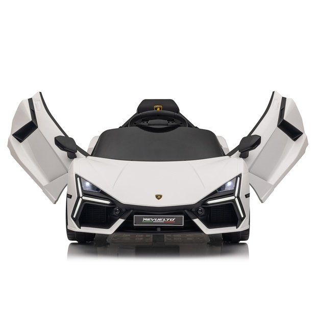Vienvietis elektromobilis vaikams Lamborghini Revuelto, baltas