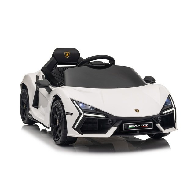 Vienvietis elektromobilis vaikams Lamborghini Revuelto, baltas
