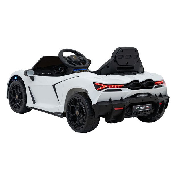 Vienvietis elektromobilis vaikams Lamborghini Revuelto, baltas
