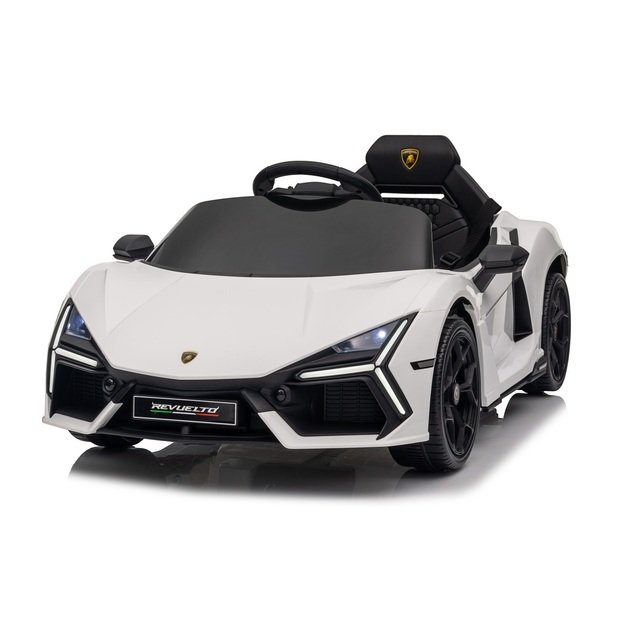 Vienvietis elektromobilis vaikams Lamborghini Revuelto, baltas