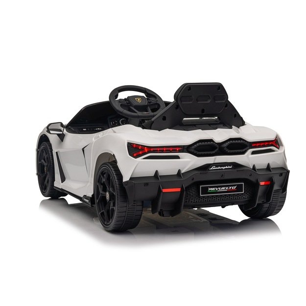 Vienvietis elektromobilis vaikams Lamborghini Revuelto, baltas