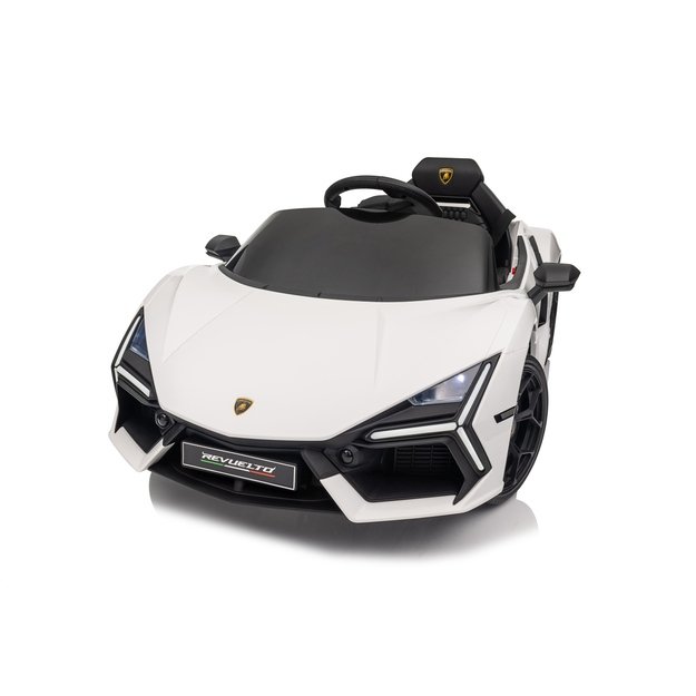 Vienvietis elektromobilis vaikams Lamborghini Revuelto, baltas