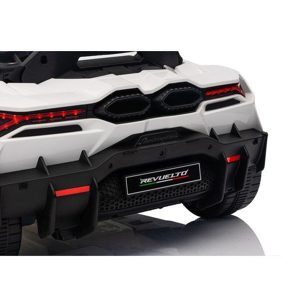 Vienvietis elektromobilis vaikams Lamborghini Revuelto, baltas