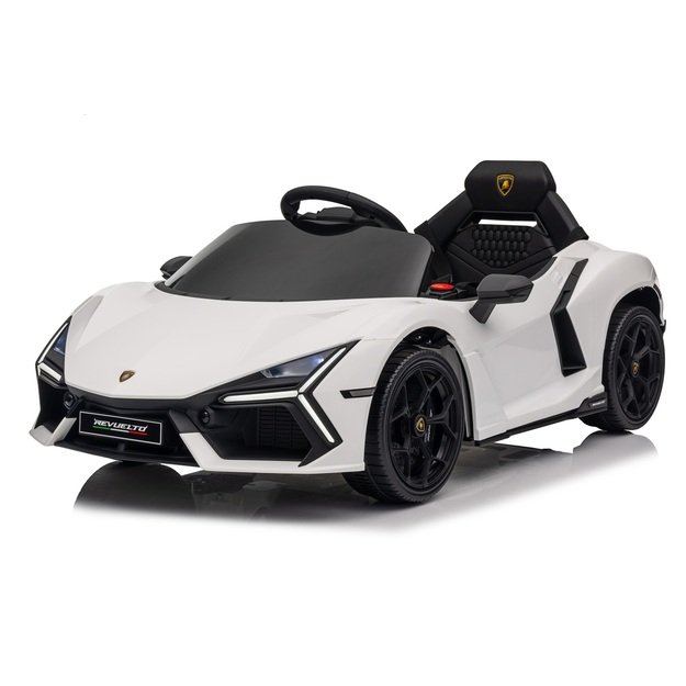 Vienvietis elektromobilis vaikams Lamborghini Revuelto, baltas