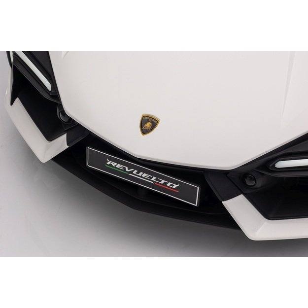 Vienvietis elektromobilis vaikams Lamborghini Revuelto, baltas