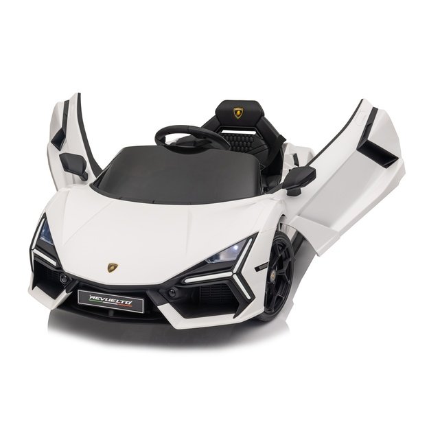 Vienvietis elektromobilis vaikams Lamborghini Revuelto, baltas
