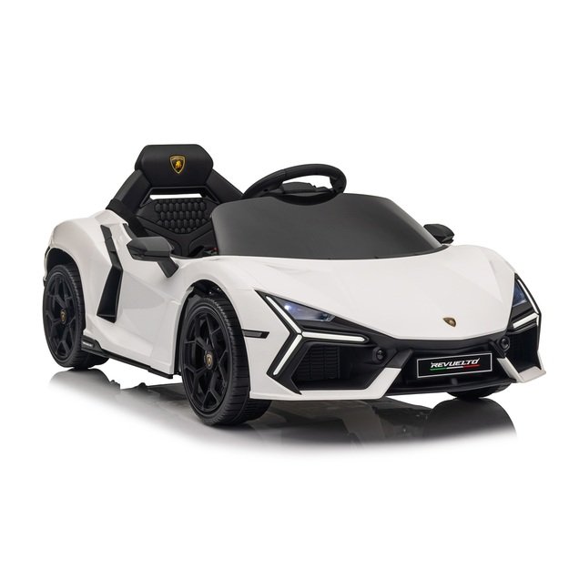 Vienvietis elektromobilis vaikams Lamborghini Revuelto, baltas