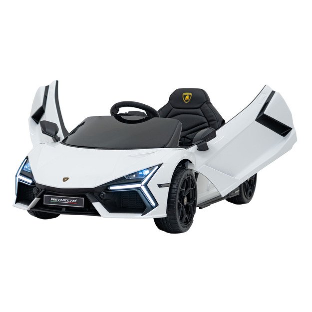Vienvietis elektromobilis vaikams Lamborghini Revuelto, baltas
