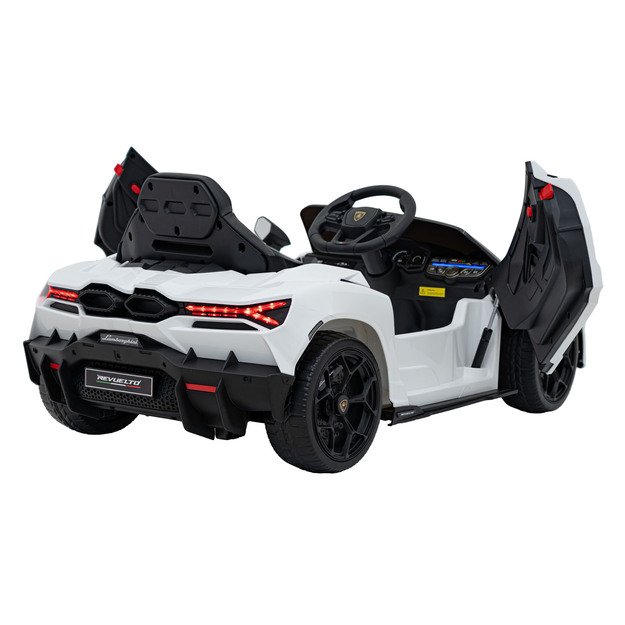 Vienvietis elektromobilis vaikams Lamborghini Revuelto, baltas