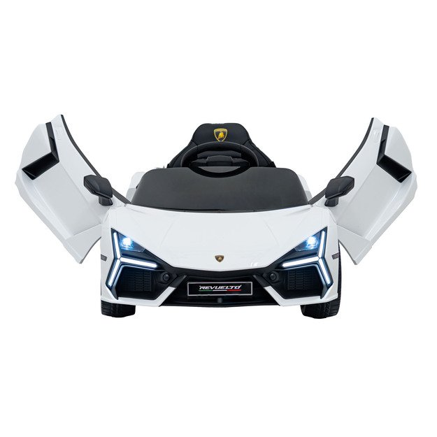 Vienvietis elektromobilis vaikams Lamborghini Revuelto, baltas