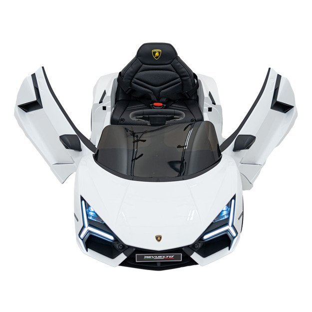Vienvietis elektromobilis vaikams Lamborghini Revuelto, baltas