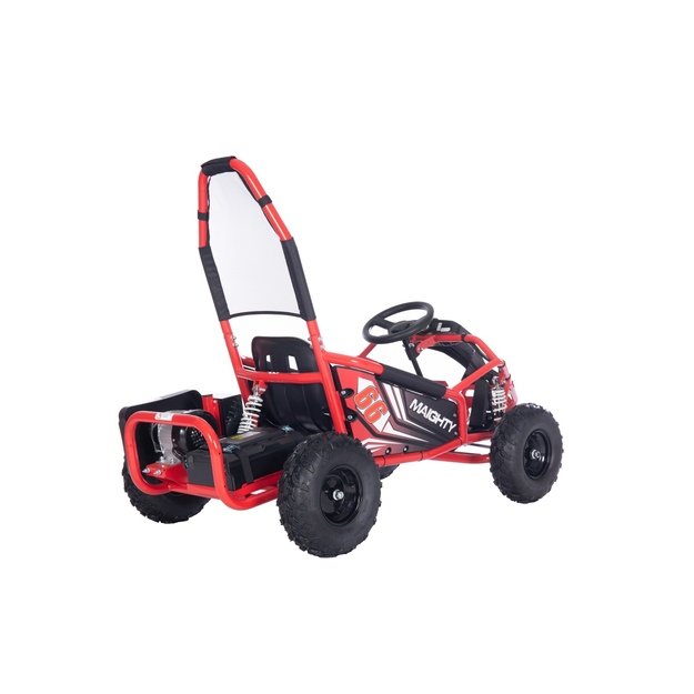 Vienvietis elektrinis sportinis kartingas MAIGHTY vaikams, raudonas