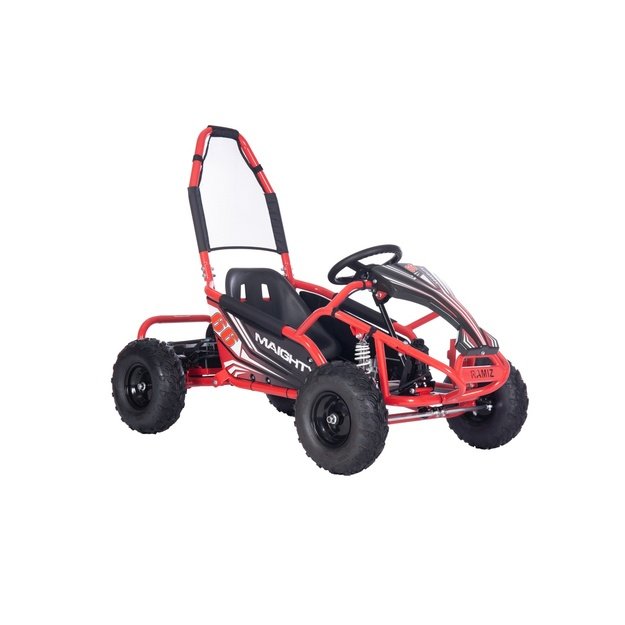 Vienvietis elektrinis sportinis kartingas MAIGHTY vaikams, raudonas