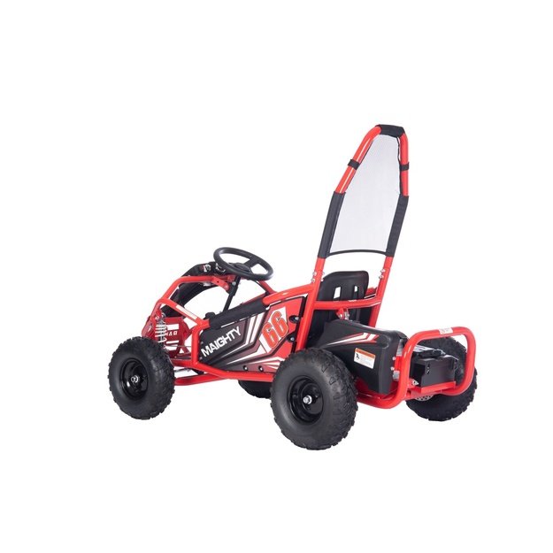 Vienvietis elektrinis sportinis kartingas MAIGHTY vaikams, raudonas