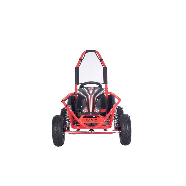 Vienvietis elektrinis sportinis kartingas MAIGHTY vaikams, raudonas