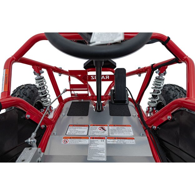 Vienvietis elektrinis sportinis kartingas MAIGHTY vaikams, raudonas