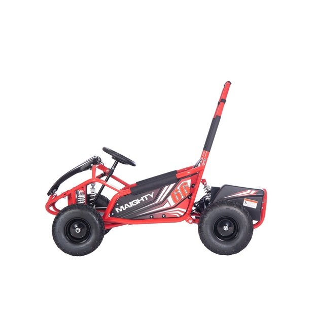 Vienvietis elektrinis sportinis kartingas MAIGHTY vaikams, raudonas