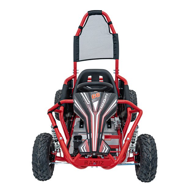 Vienvietis elektrinis sportinis kartingas MAIGHTY vaikams, raudonas