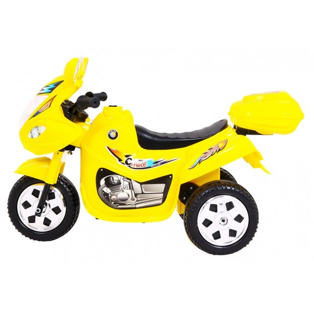 Vaikiškas elektrinis motociklas BJX-088 su trimis ratais, geltonas