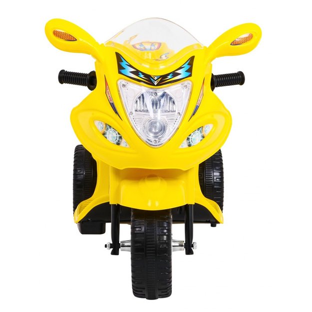 Vaikiškas elektrinis motociklas BJX-088 su trimis ratais, geltonas