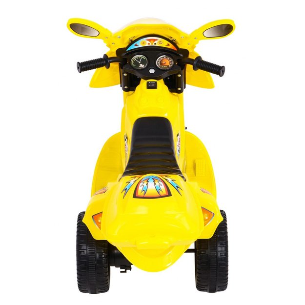 Vaikiškas elektrinis motociklas BJX-088 su trimis ratais, geltonas