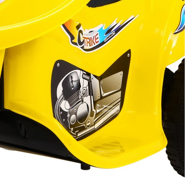 Vaikiškas elektrinis motociklas BJX-088 su trimis ratais, geltonas