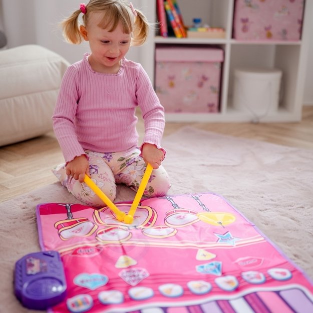 Didelis muzikinis kilimėlis vaikams 2in1, rožinis, WOOPIE 4