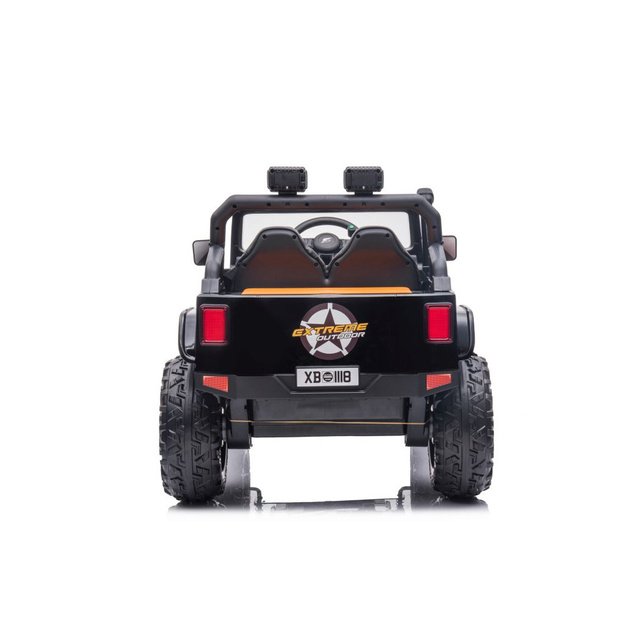 Vienvietis elektromobilis vaikams Jeep Extreme iki 100 kg XB-1118, juodas