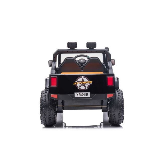 Vienvietis elektromobilis vaikams Jeep Extreme iki 100 kg XB-1118, juodas