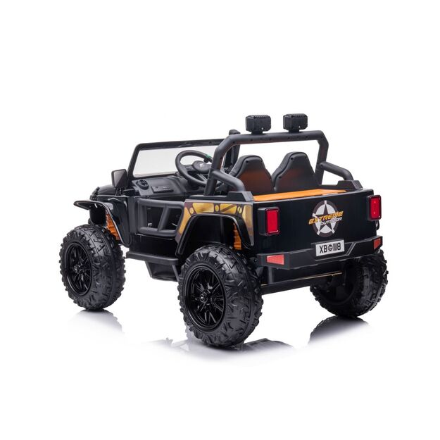 Vienvietis elektromobilis vaikams Jeep Extreme iki 100 kg XB-1118, juodas