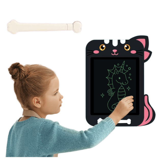 LCD piešimo planšetė vaikams, juoda
