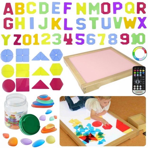 LED sensorinė lenta su Montessori priedais ir RC pulteliu, MASTERKIDZ