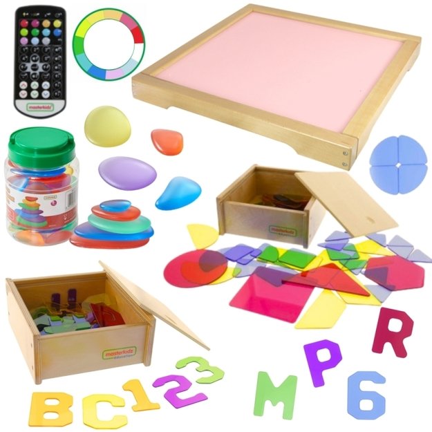 LED sensorinė lenta su Montessori priedais ir RC pulteliu, MASTERKIDZ