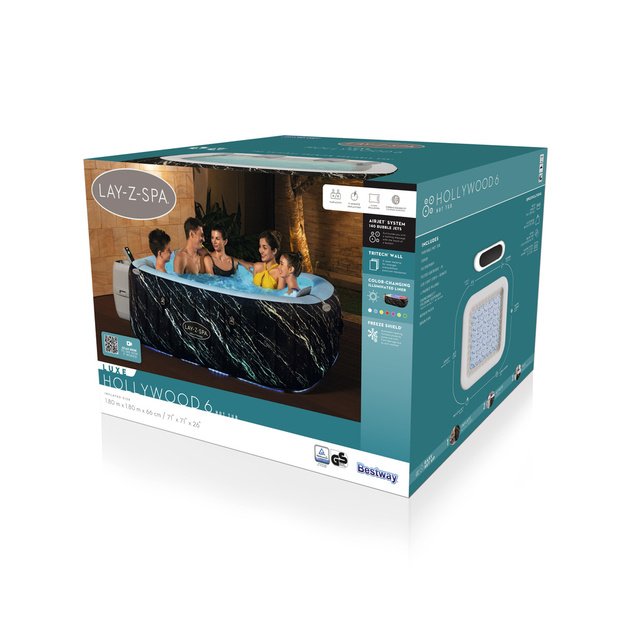 Pripučiama sūkurinė vonia su priedais 4-6 asmenims 180x66cm, Bestway 6001F 16