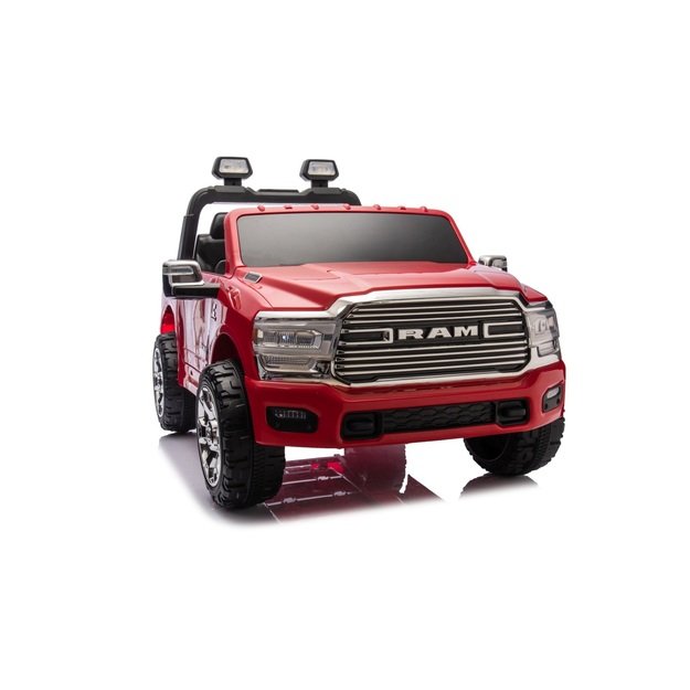 Dvivietis elektromobilis Dodge RAM 3500 4x4, raudonas