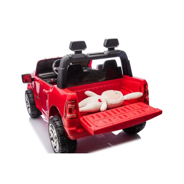Dvivietis elektromobilis Dodge RAM 3500 4x4, raudonas
