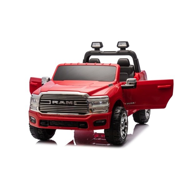 Dvivietis elektromobilis Dodge RAM 3500 4x4, raudonas