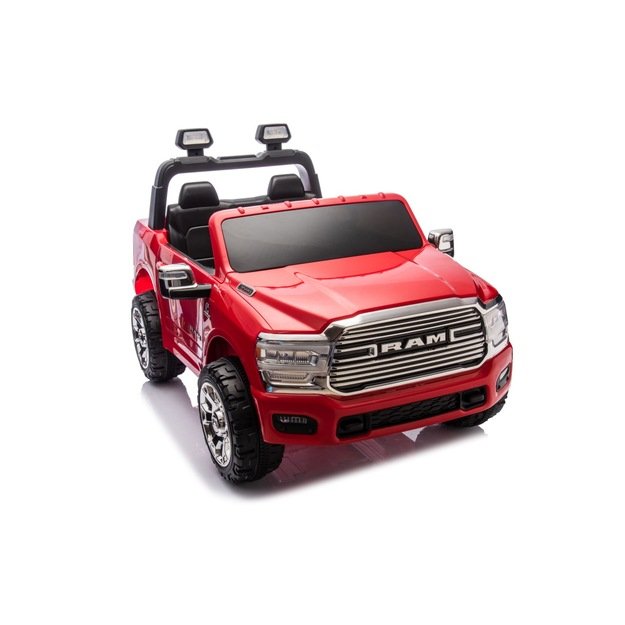 Dvivietis elektromobilis Dodge RAM 3500 4x4, raudonas