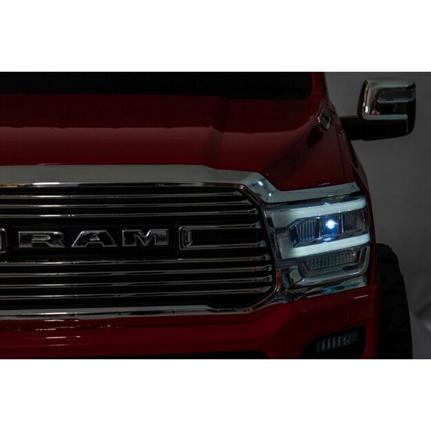 Dvivietis elektromobilis Dodge RAM 3500 4x4, raudonas