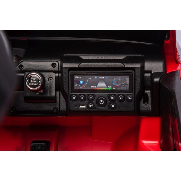 Dvivietis elektromobilis Dodge RAM 3500 4x4, raudonas