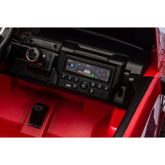 Dvivietis elektromobilis Dodge RAM 3500 4x4, raudonas