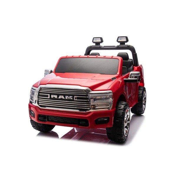 Dvivietis elektromobilis Dodge RAM 3500 4x4, raudonas