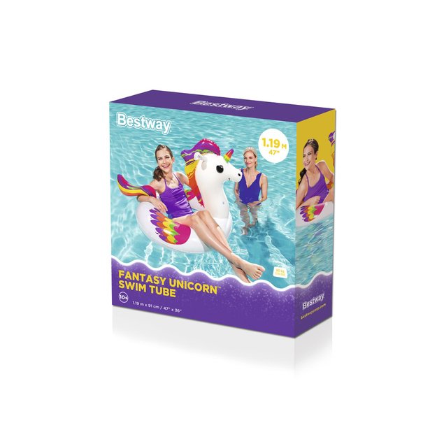 Pripučiamas vienaragio formos plaukimo ratas 119x91cm, Bestway 36159 11