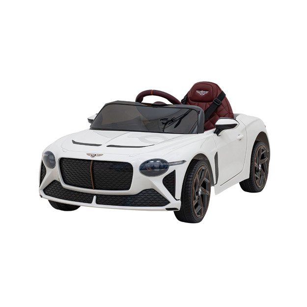 Vienvietis elektromobilis Bentley Bacalar, baltas