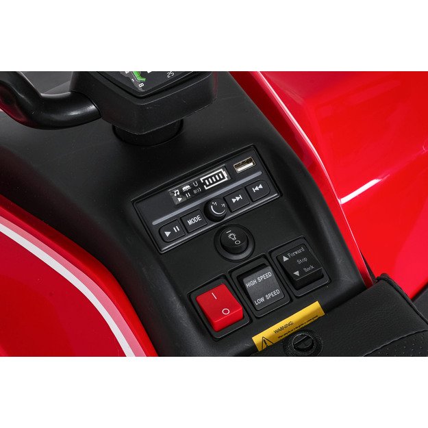 Vienvietis elektrinis keturratis vaikams Quad Fast Wheel, raudonas